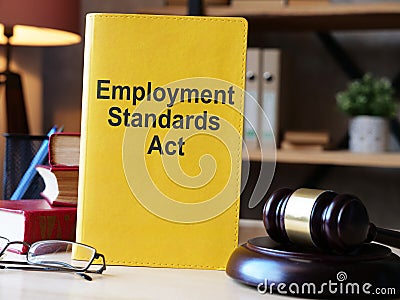 Employment standards act is shown on the conceptual photo Stock Photo