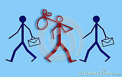 Employment and unemployment: out of work job search - concept illustration Cartoon Illustration