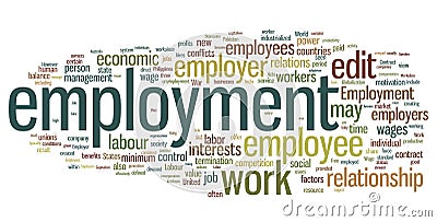 Employment Word Cloud Vector Illustration