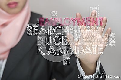 Employment wordcloud Stock Photo