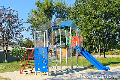 Emply playground in park Stock Photo