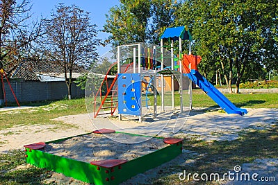 Emply playground in park Stock Photo