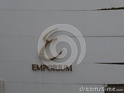 Emporium Logo BANGKOK THAILAND-13 MAY 2019:Emporium is a luxury shopping mall in Khlong Toei District, Bangkok, Thailand. It Editorial Stock Photo