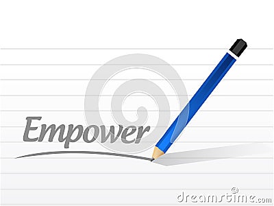 Empower message illustration design Cartoon Illustration