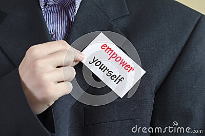 Empower yourself text concept Stock Photo
