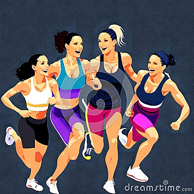 Empowering Fitness: A Stylish Visual Guide to Women Workout Attire Stock Photo