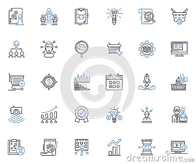 Empowerment and Autonomy line icons collection. Sovereignty, Control, Independence, Authority, Freeing, Mastery, Self Vector Illustration