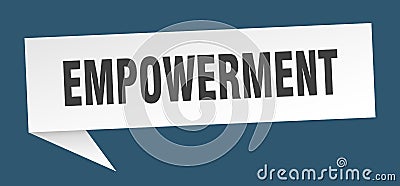 empowerment speech bubble. empowerment ribbon sign. Vector Illustration