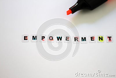 Empowerment word written Stock Photo