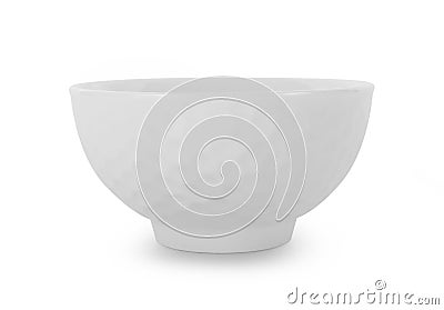 Empt white bowl on white background Stock Photo