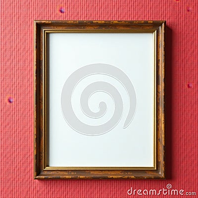 Empty aged instant camera frame, ready for image, paper, frame mockup, old Stock Photo