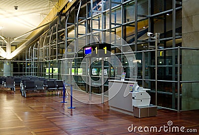 Empty airport terminal Stock Photo