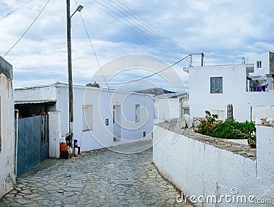 Cretan Greek Village - Ziros South -East Crete Stock Photo