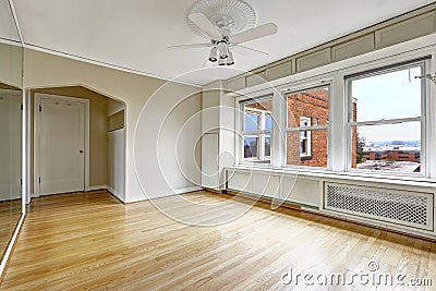Empty apartment interior in old residential building in Downtown Stock Photo