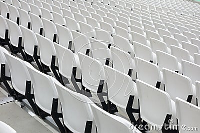 Empty audience seats Stock Photo