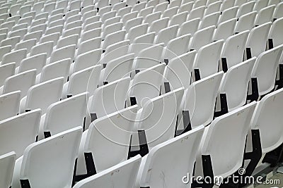 Empty audience seats Stock Photo