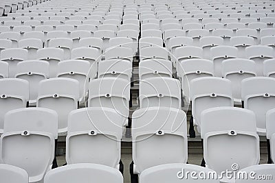 Empty audience seats Stock Photo