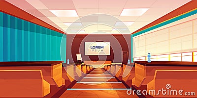 Empty auditorium, lecture hall or meeting room Vector Illustration