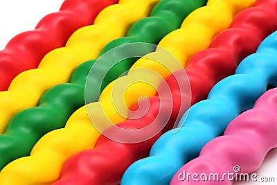 Empty balloons various colors background Stock Photo
