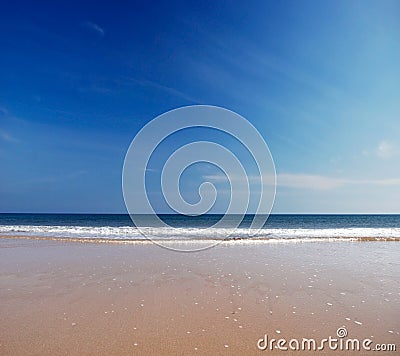 Empty Beach Stock Photo