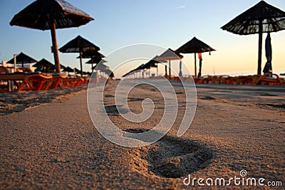 Empty beach sand Stock Photo