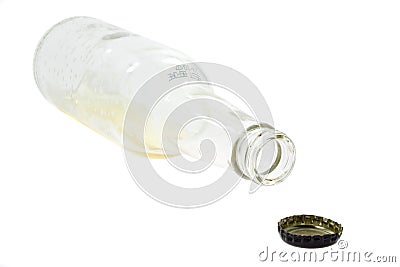 Empty beer bottle Stock Photo