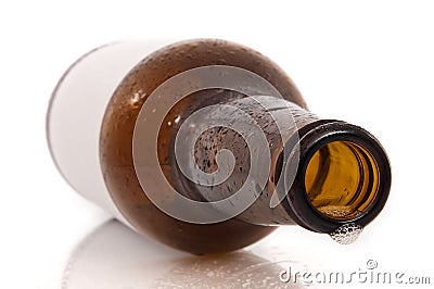 Empty beer bottle Stock Photo