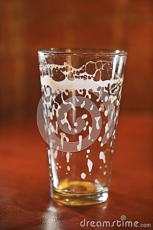 Empty Beer Glass Stock Photo