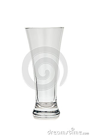 Empty beer glass. Pilsner glass Stock Photo