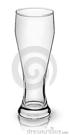 Empty beer glass top view Stock Photo