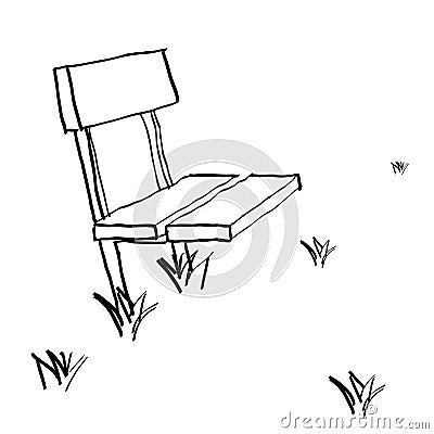 The empty bench Vector Illustration