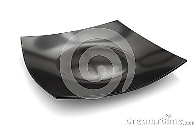 Empty black dish Stock Photo