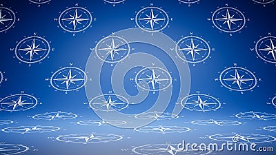 Empty Blank Compass Pattern Studio Background Stock Photo