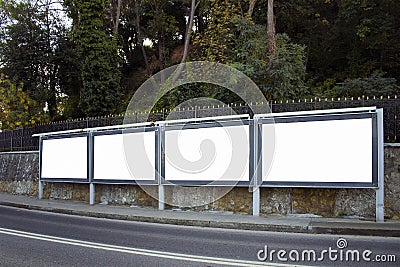 Empty / blank outdoor advertising billboards Stock Photo