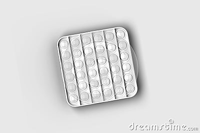 mpty blank Pop It Mock up isolated on grey background. Stock Photo