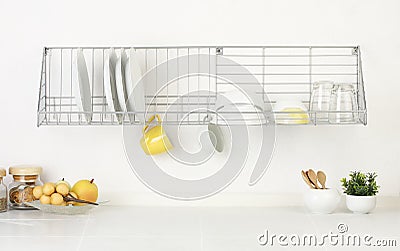 Empty and blank space of kitchen interior Stock Photo