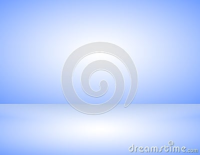 Empty blue color product showcase. Studio room background. Used as background for display your product, Vector Vector Illustration