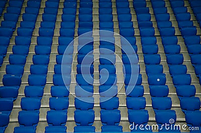 Empty blue seats Stock Photo