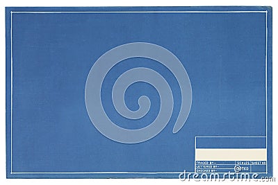 Empty Blueprint Stock Photo