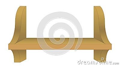 An empty book shelf Vector Illustration