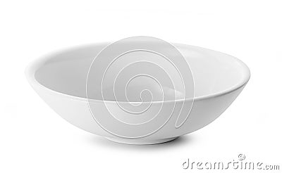 Empty bowl on white background Stock Photo