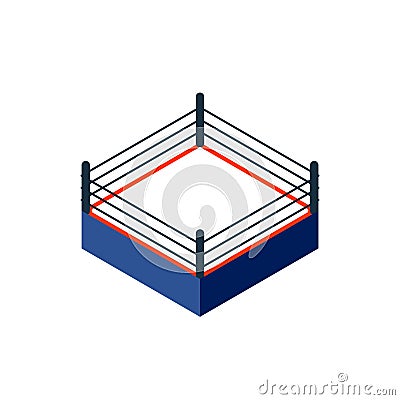 Empty boxing ring icon Vector Illustration