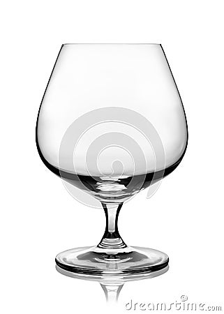 Empty brandy glass Stock Photo