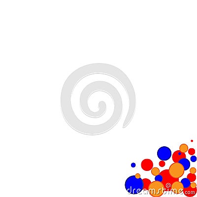 Empty Bubbles Illustration Congratulation Frame Red Blue Orange Stock Photo