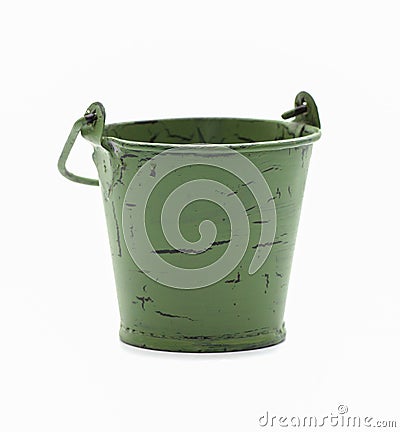 Empty bucket isolated Stock Photo