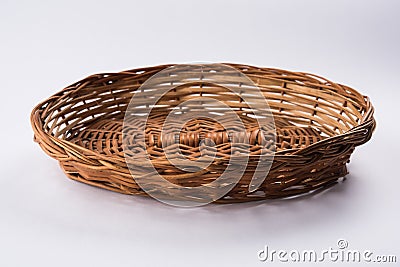 Empty cane basket or tokri in hindi and topli in marathi Stock Photo