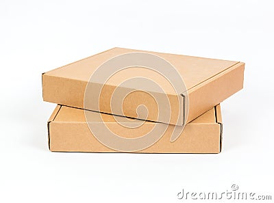 Empty Cardboard Box Stock Photo
