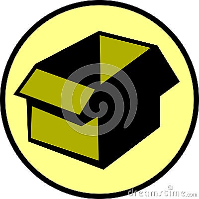 empty cardboard box. Vector file available Vector Illustration