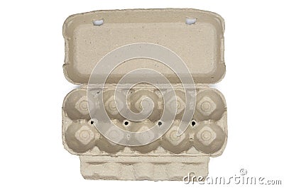 Empty cardboard container for storing and transporting chicken e Stock Photo