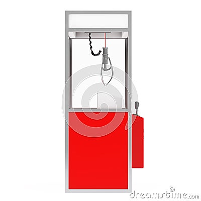 Empty Carnival Red Toy Claw Crane Arcade Machine. 3d Rendering Stock Photo